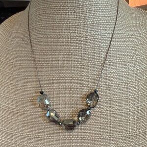 Kenneth Cole Faceted Smoky Gray Bead Necklace